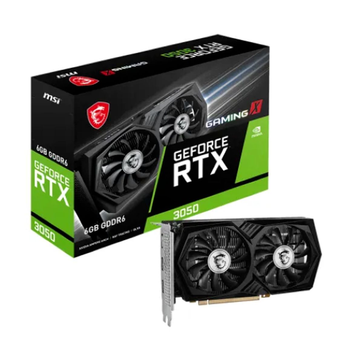MSI - Tarjeta de Video - MSI GeForce RTX 3050 GAMING X 6G