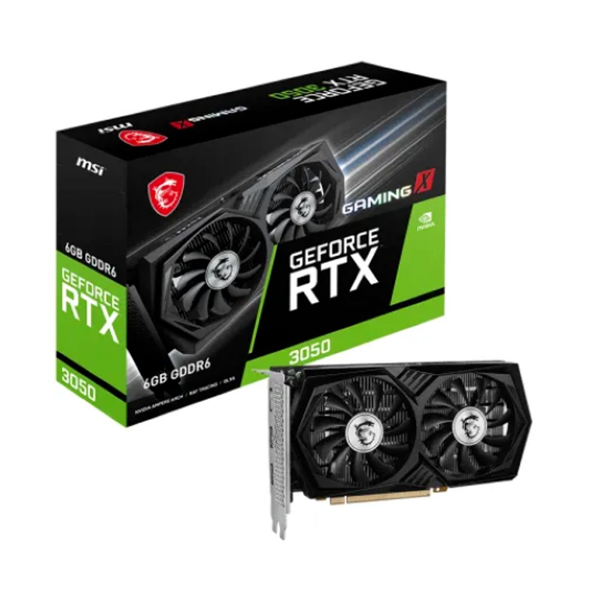 MSI - Tarjeta de Video - MSI GeForce RTX 3050 GAMING X 6G