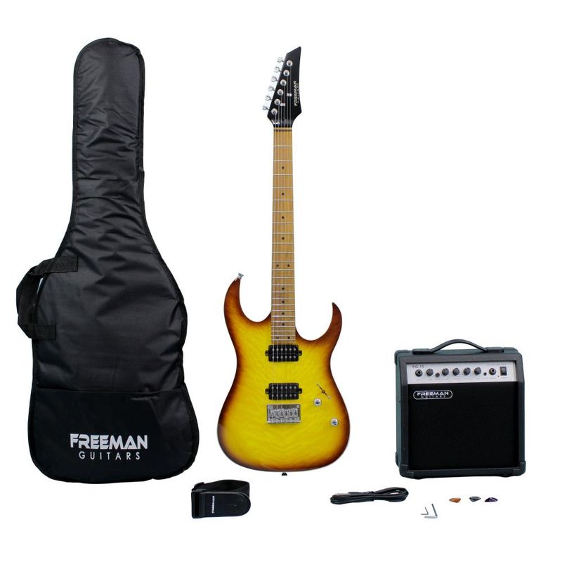 FREEMAN - Pack de guitarra eléc Freeman RIFF MASTER Sunburst SRG-180F