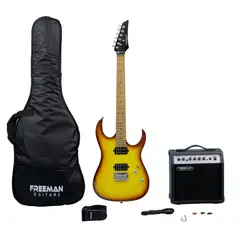 FREEMAN - Pack de guitarra eléc RIFF MASTER Sunburst SRG-180F