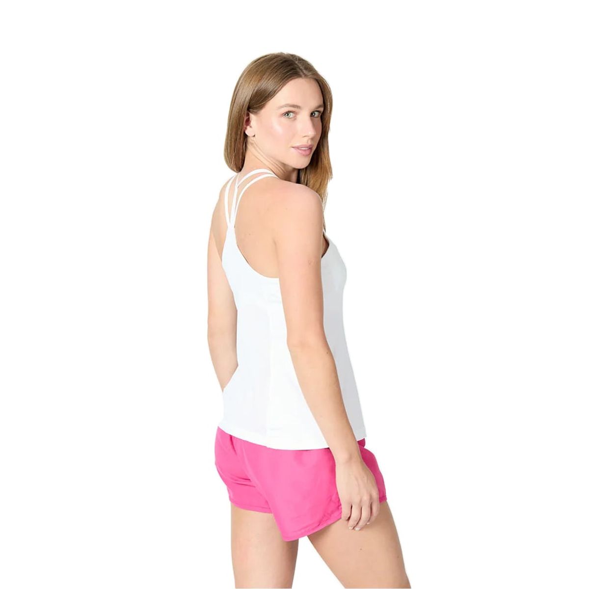 WILSON - Polera Wilson Mujer Team Tank Blanca Tenis Padel