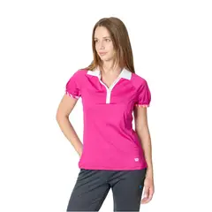 WILSON - Polera Mujer Polo Rosada Tenis Padel