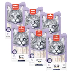 PETPRO - PACK 6 x Wanpy Cat Snack Creamy (Atún & Cangrejo) 70Gr