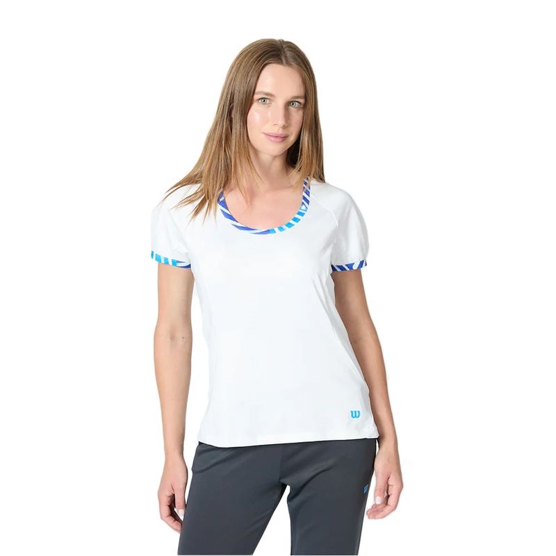 WILSON - Polera Wilson Mujer Tulip Cap Sleeve Tenis Padel