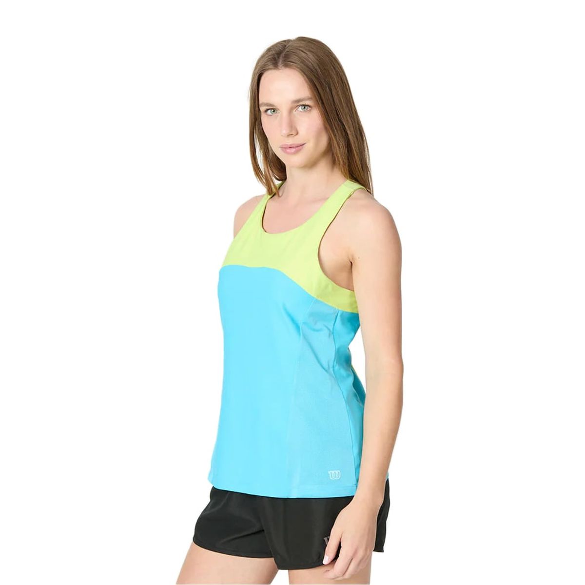 WILSON - Polera Wilson Mujer Solana Racerback Celeste Tenis Padel