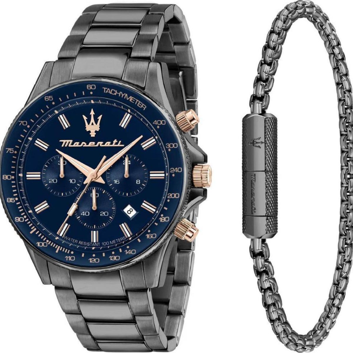 MASERATI - Set De Reloj Maserati Hombre y Pulsera R8873640020 Sfida