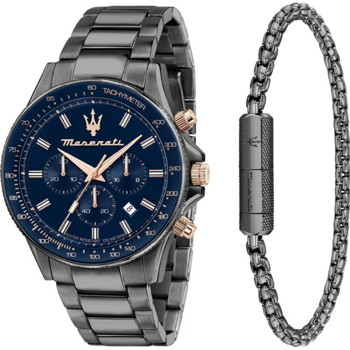 MASERATI - Set De Reloj Maserati Hombre y Pulsera R8873640020 Sfida