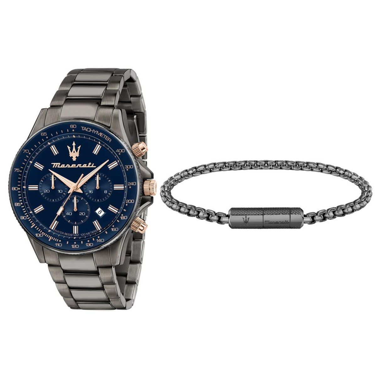 MASERATI - Set De Reloj Maserati Hombre y Pulsera R8873640020 Sfida