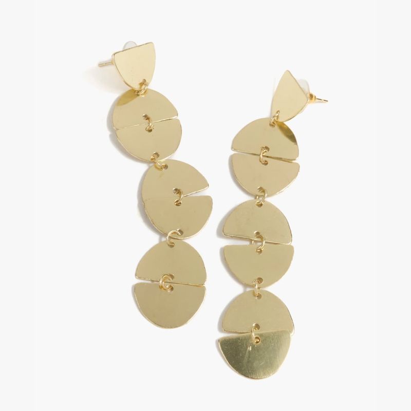 LOUNGE - Aros Mujer Semi Círculos Dorado