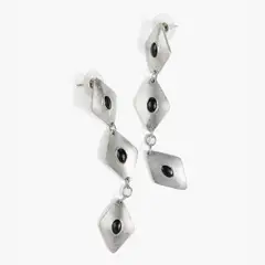 LOUNGE - Aros Mujer Rombos Con Piedra Dorado