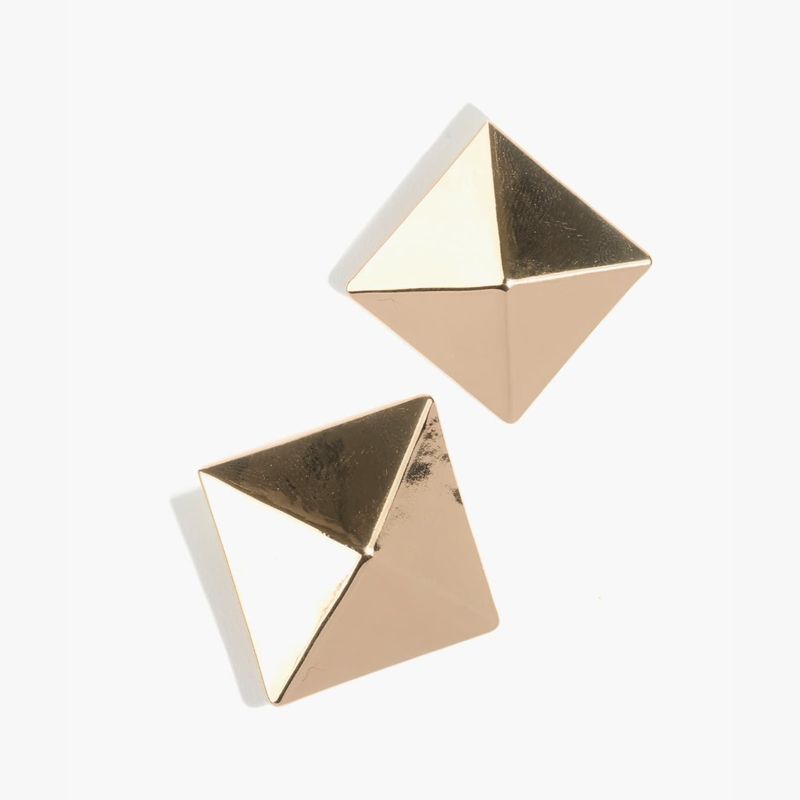 LOUNGE - Aros Mujer Rombos Grandes Dorado