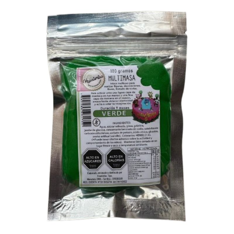 GENERICO - Multimasa Fondant Verde Kreatortas 100gr