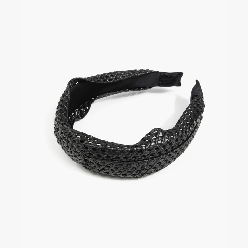 LOUNGE - Cintillo Mujer Rafia Negro