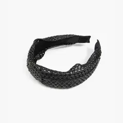 LOUNGE - Cintillo Mujer Rafia Negro