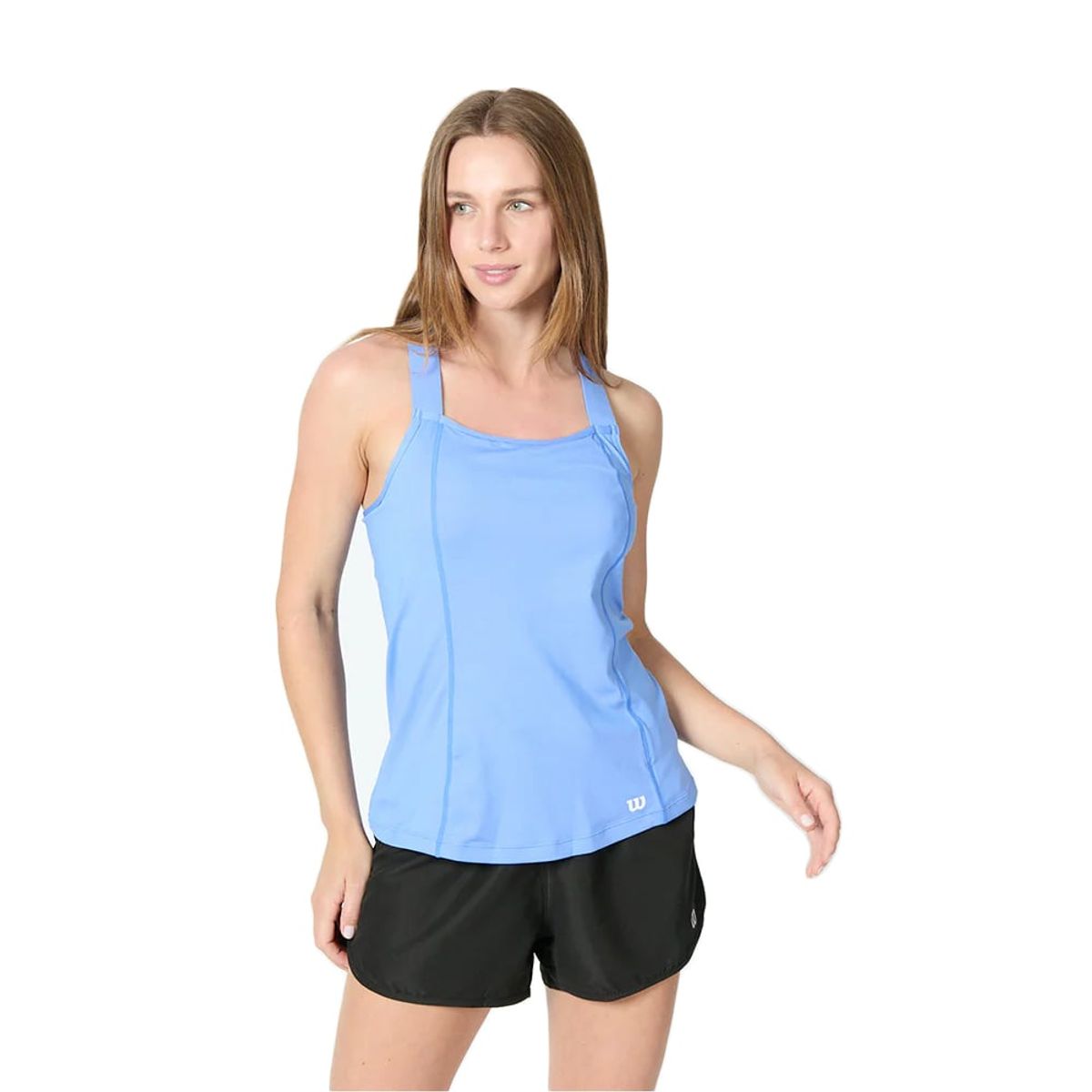 WILSON - Polera Wilson Mujer Tour Tank Azul Tenis Padel