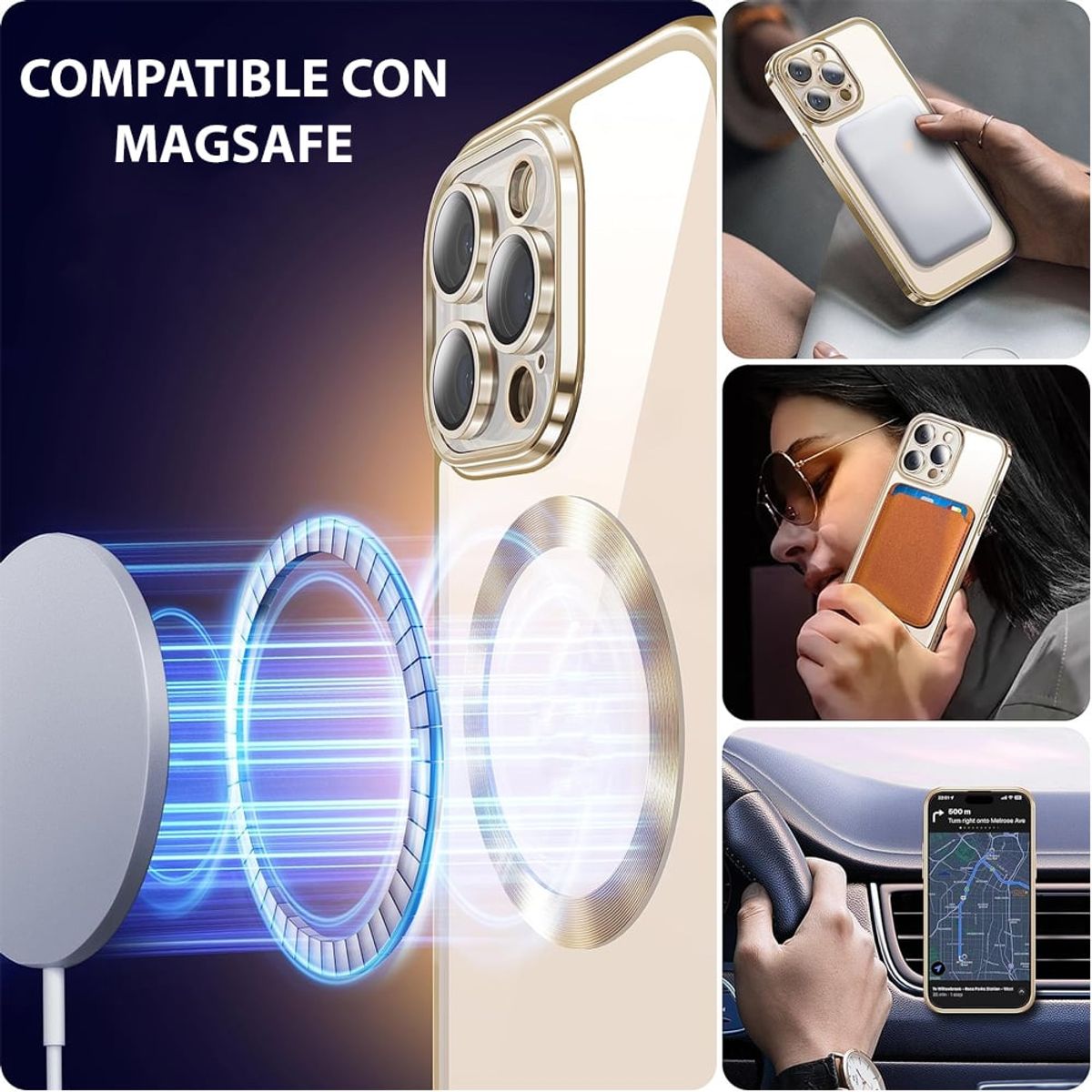 GENERICO - Carcasa Para iPhone 13 Magnetica Plata