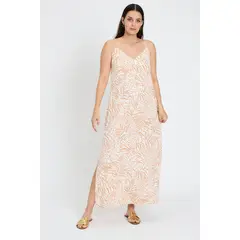 ASH - Vestido Largo Beige Mujer