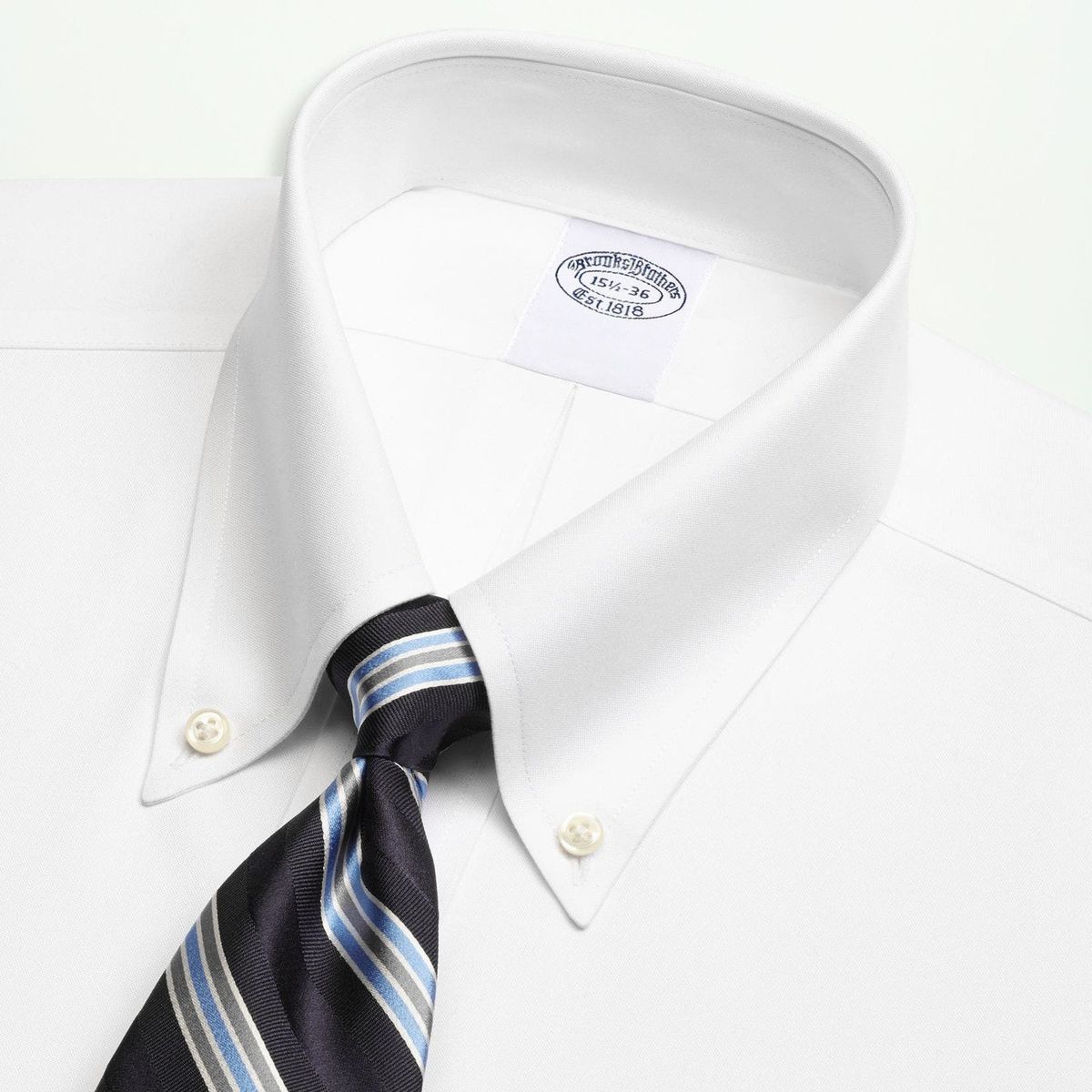 BROOKS BROTHERS - Camisa Pinpoint Slim Non-Iron Hombre Blanco