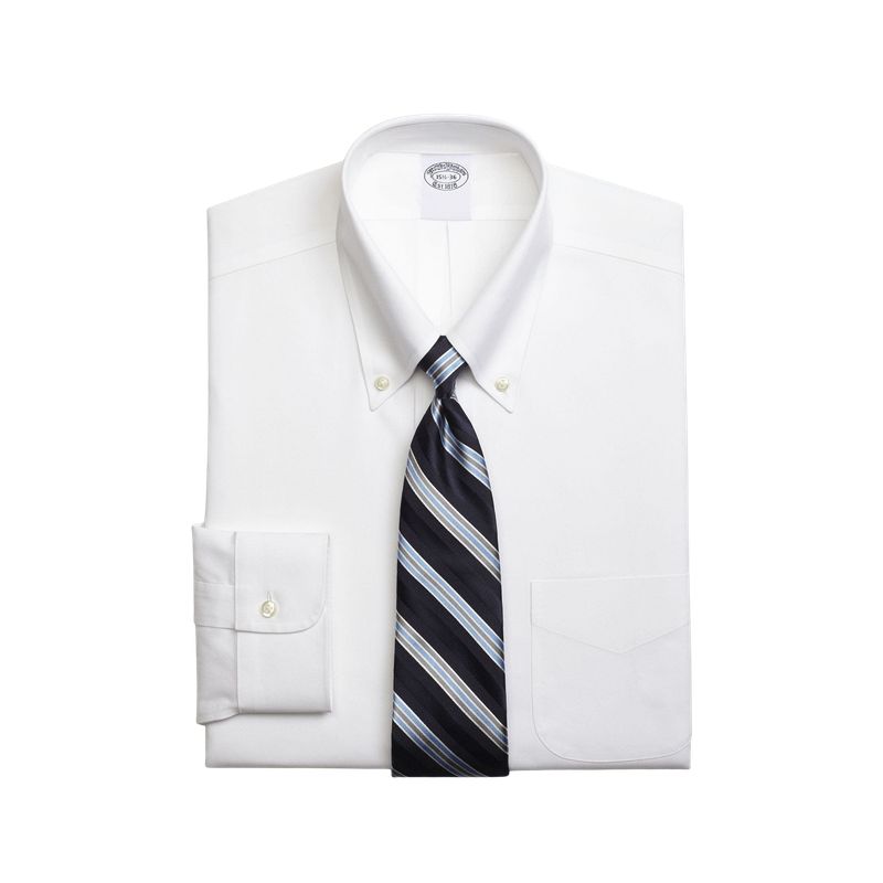 BROOKS BROTHERS - Camisa Pinpoint Slim Non-Iron Hombre Blanco