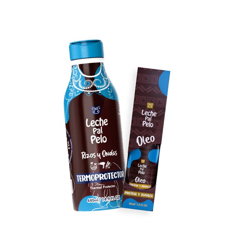 LECHE PAL PELO - Dúo Hidratación Termoprotector + Oleo