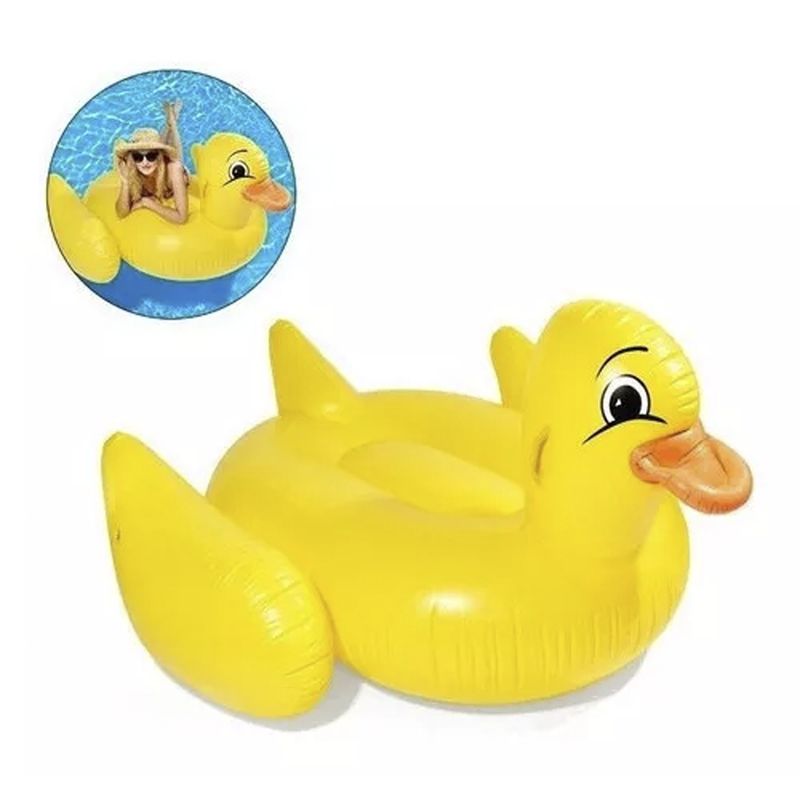 GENERICO - Flotador Para Piscina Pato Inflable Grande 140 X 135 Cm