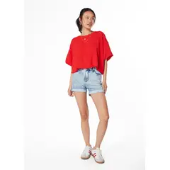EFESIS - POLERA EBBE REGULAR OVERSIZE GLOBO - Negro