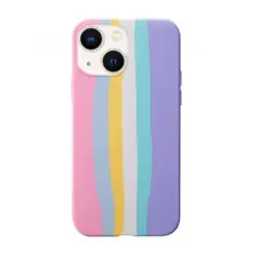 GENERICO - Carcasas Colores Silicona Para iPhone 13 y 14 Arcoiris Pastel