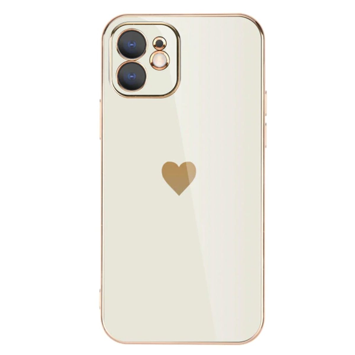 GENERICO - Carcasa Corazones Para iPhone 11 Blanco