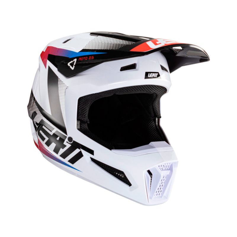 LEATT - Casco Leatt Moto 2.5 V24 Blanco Negro XL 61-62cm
