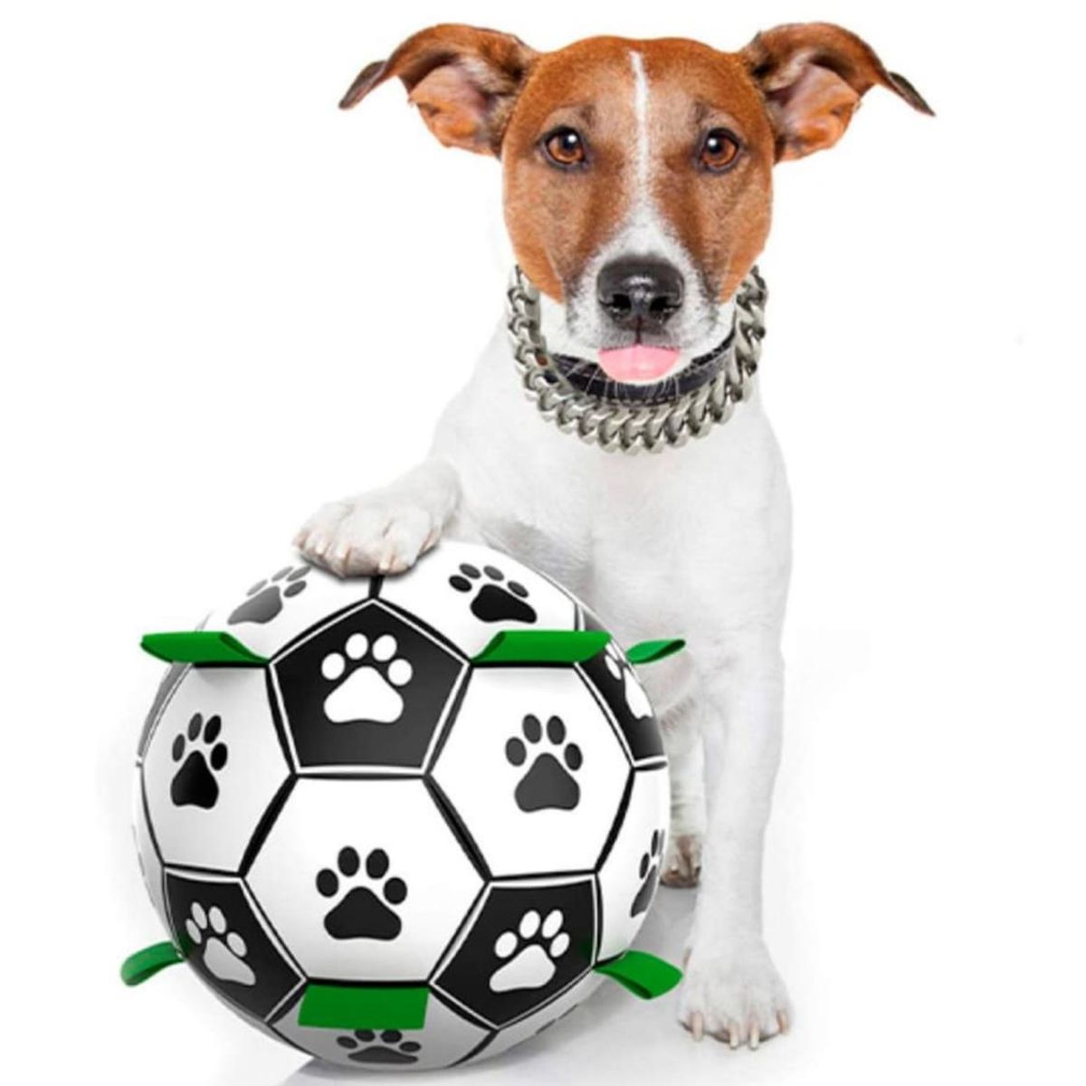 GENERICO - Juguete Pelota con tiras para perros + bombin 18cm - Rojo - 18cm