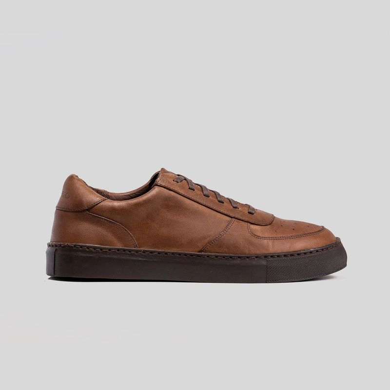 TRAUKO - Zapatilla Hombre Cuero Café Trauko Brooklyn