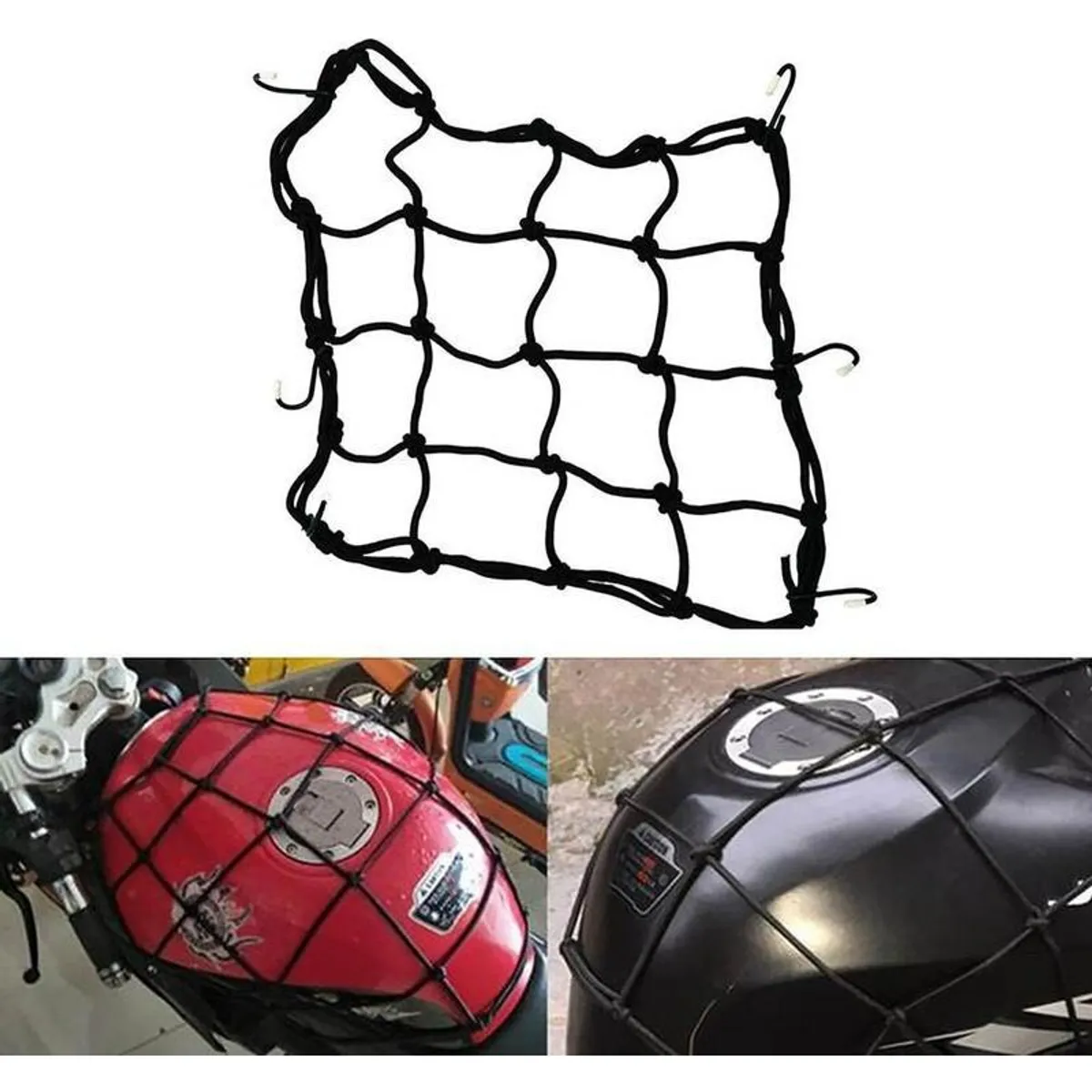 GENERICO - Pulpo Malla Amarre Moto Equipaje 40x40 cm