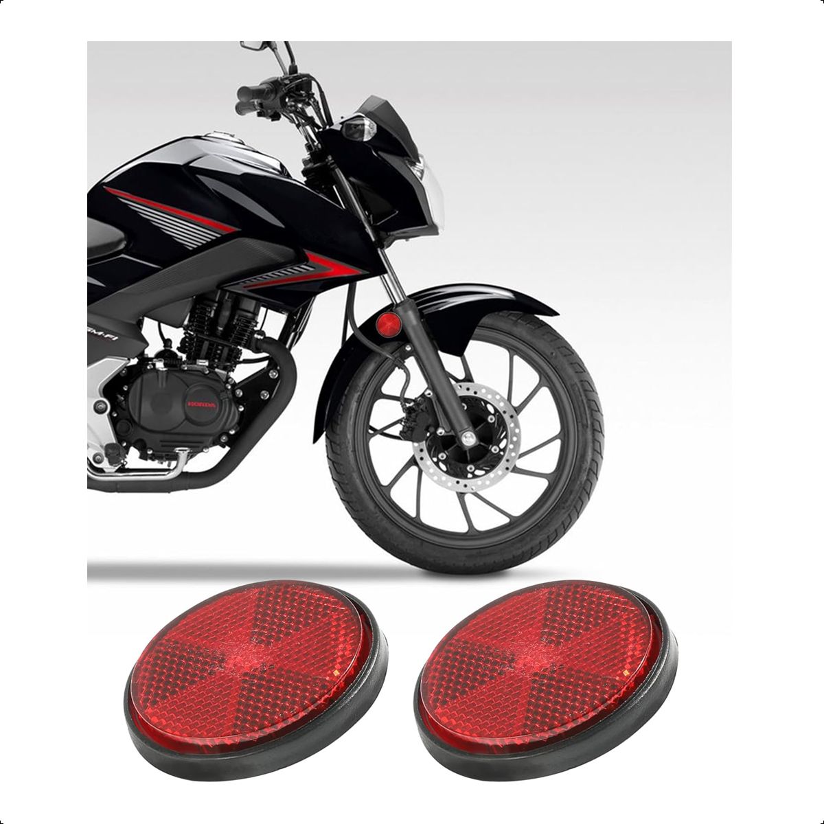 GENERICO - Reflectantes Redondos Reglamentarios Rev Técnica Rojo