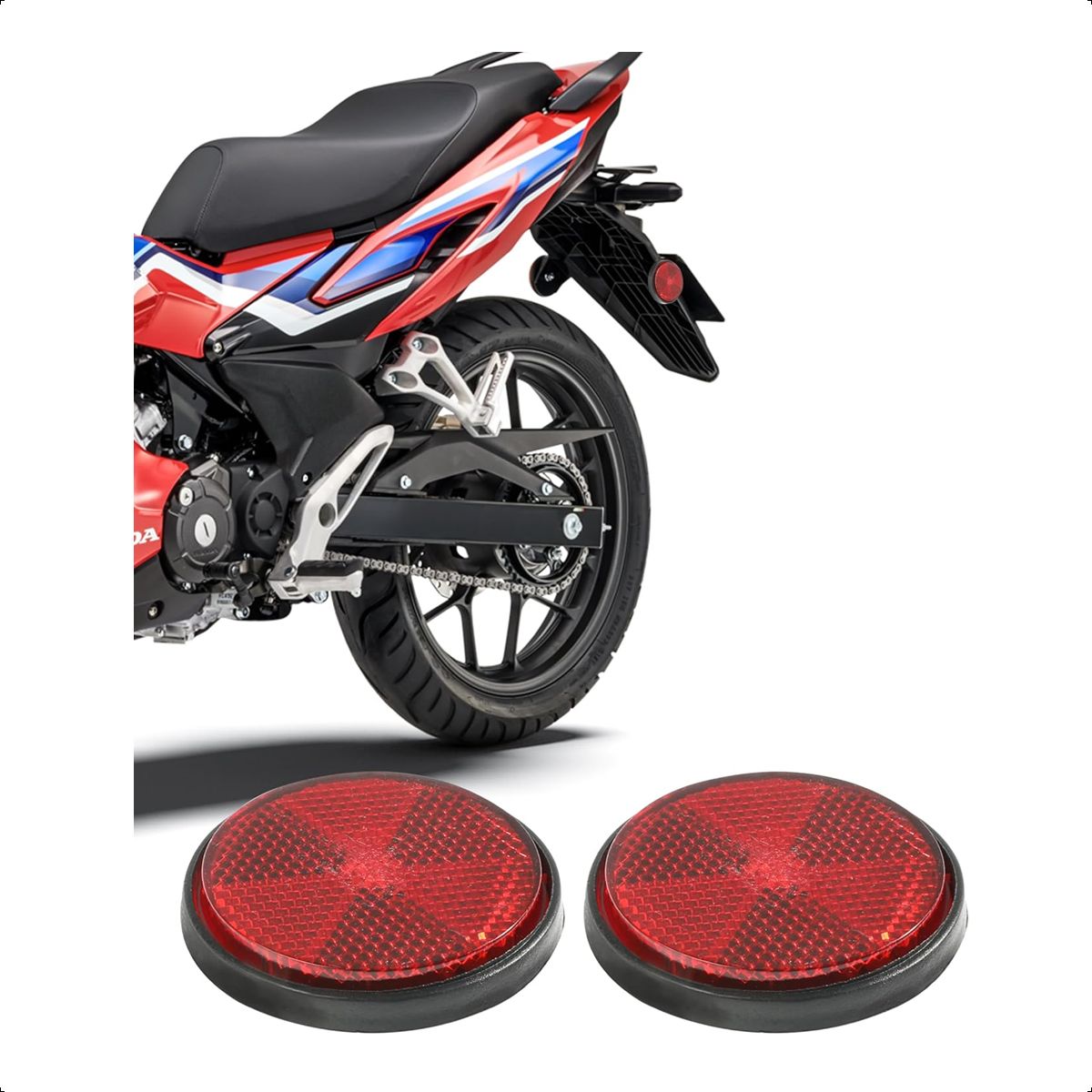 GENERICO - Reflectantes Redondos Reglamentarios Rev Técnica Rojo