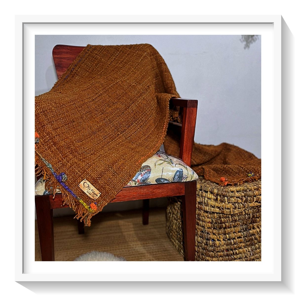 GENERICO - Piecera Patagónica Jilguero - Tejida en Telar Lana de Oveja 100% Natural