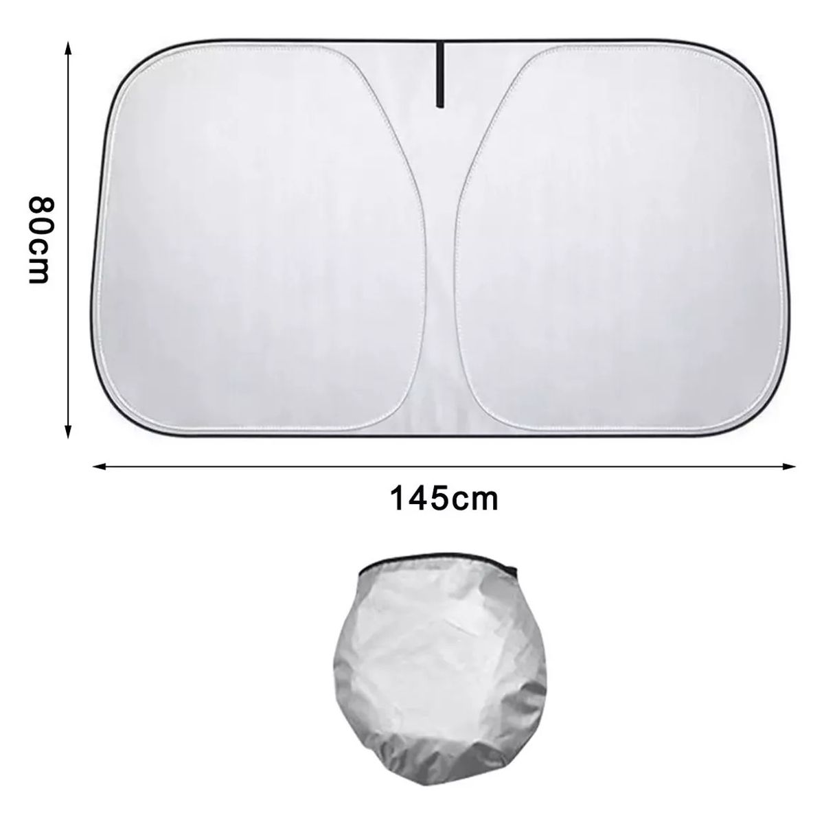 GENERICO - Protector Parabrisas Cubre Sol Plegable Silver Normal Vc