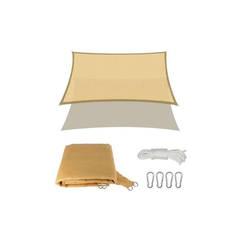 GENERICO - Toldo Vela Sombreadora Malla Sombra 6X6 Rectangular