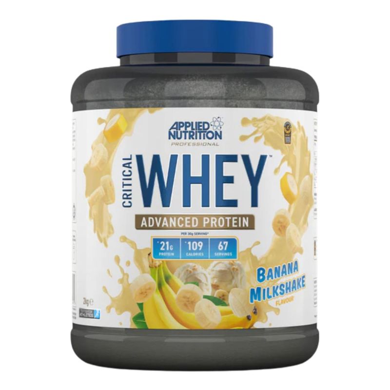APPLIED NUTRITION - Critical Whey Applied Nutrition 5 Libras 67 Servicios. BANANA.