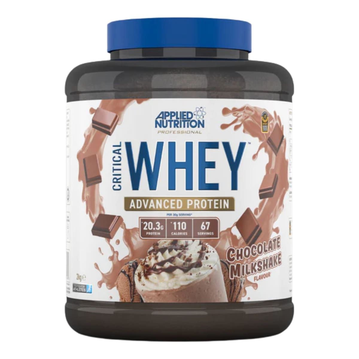 APPLIED NUTRITION - Critical Whey Applied Nutrition 5Lb 67 Servicios. CHOCOLATE MILKSHAKE.