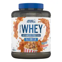 APPLIED NUTRITION - Critical Whey 5 Libras 67 Servicios. TOFFEE POPCORN.