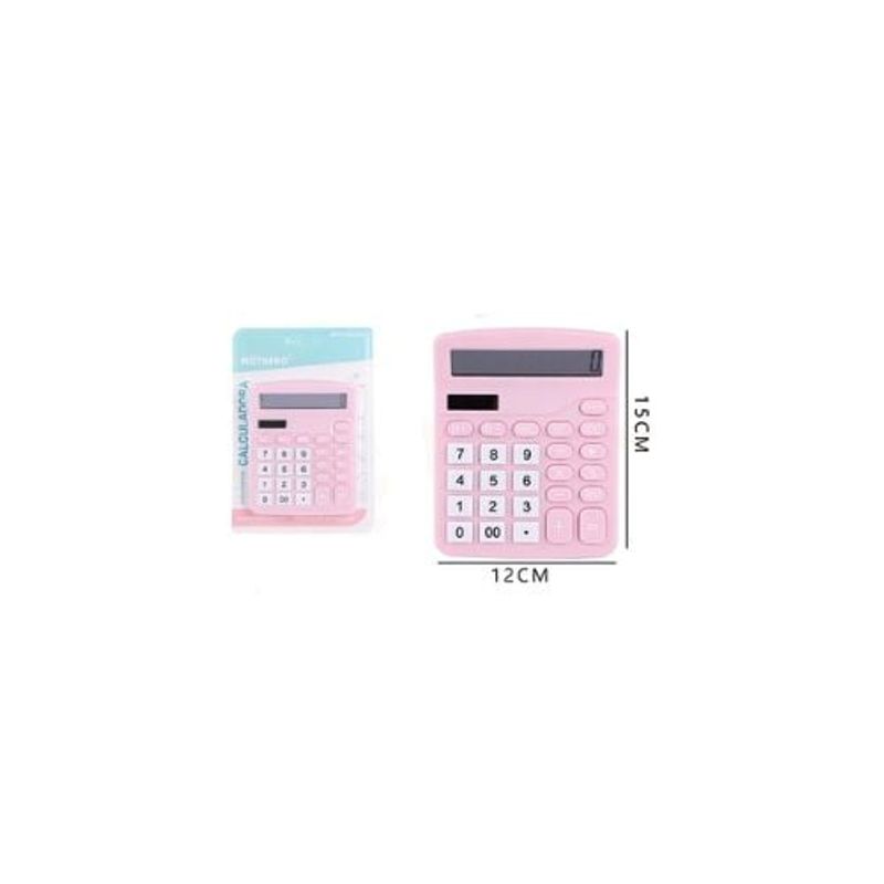 GENERICO - Calculadora Rosada 15 12 Cm