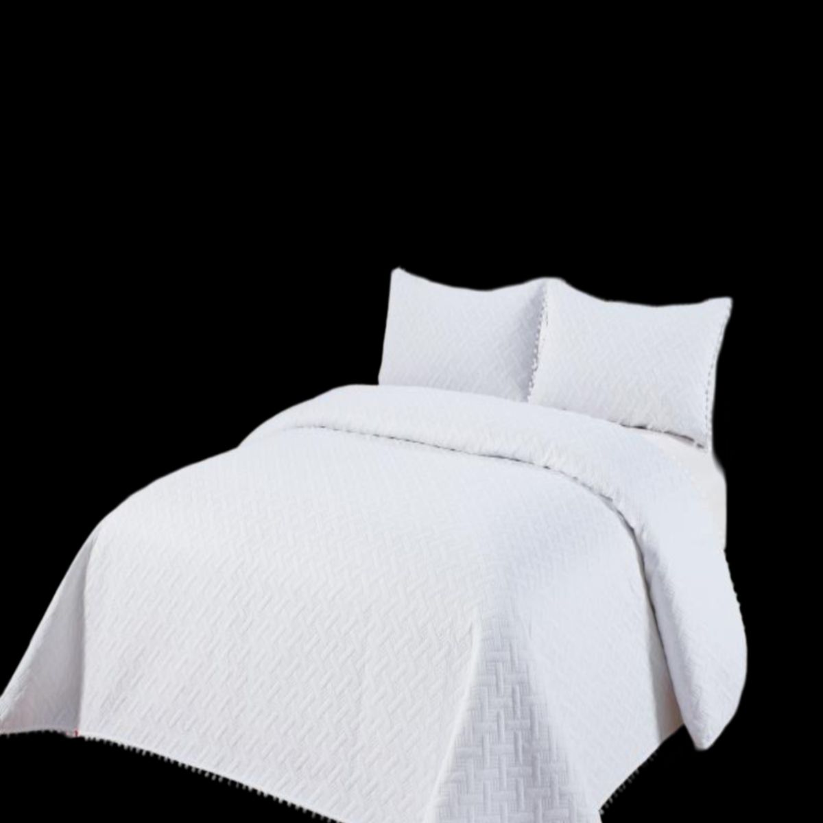 GENERICO - Cubrecama De Verano Con Pompones - Estilo Fresco y Elegante 2P  L6