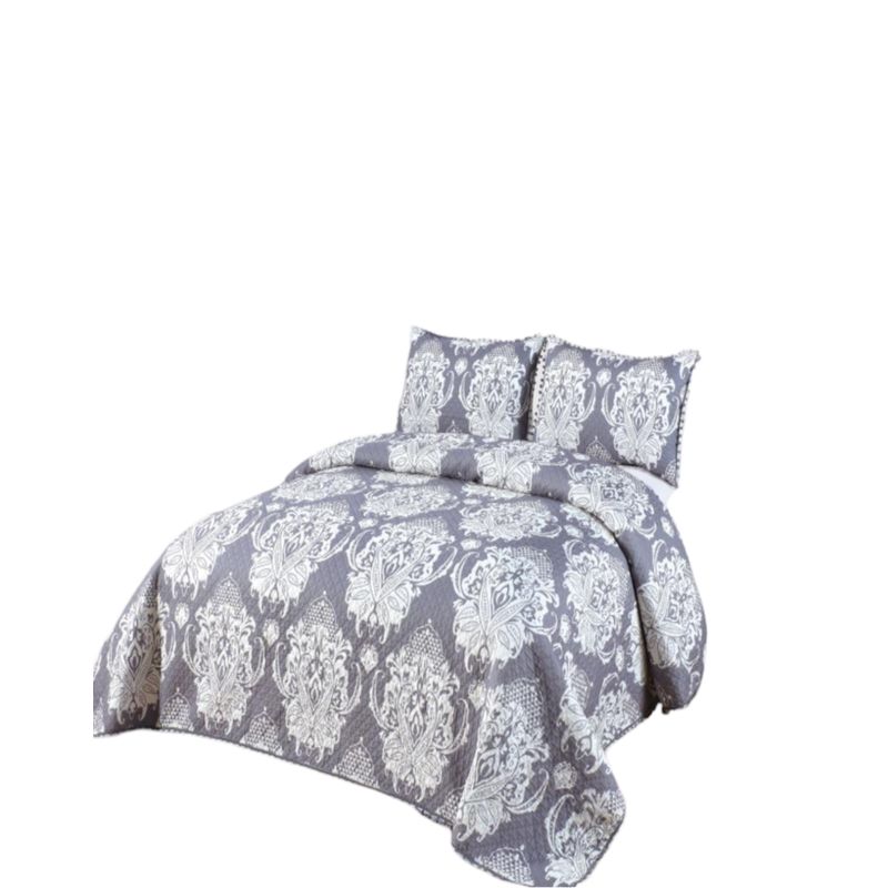 GENERICO - Cubrecama Ligero De Verano Con Pompones - Elegancia Ideal King D4
