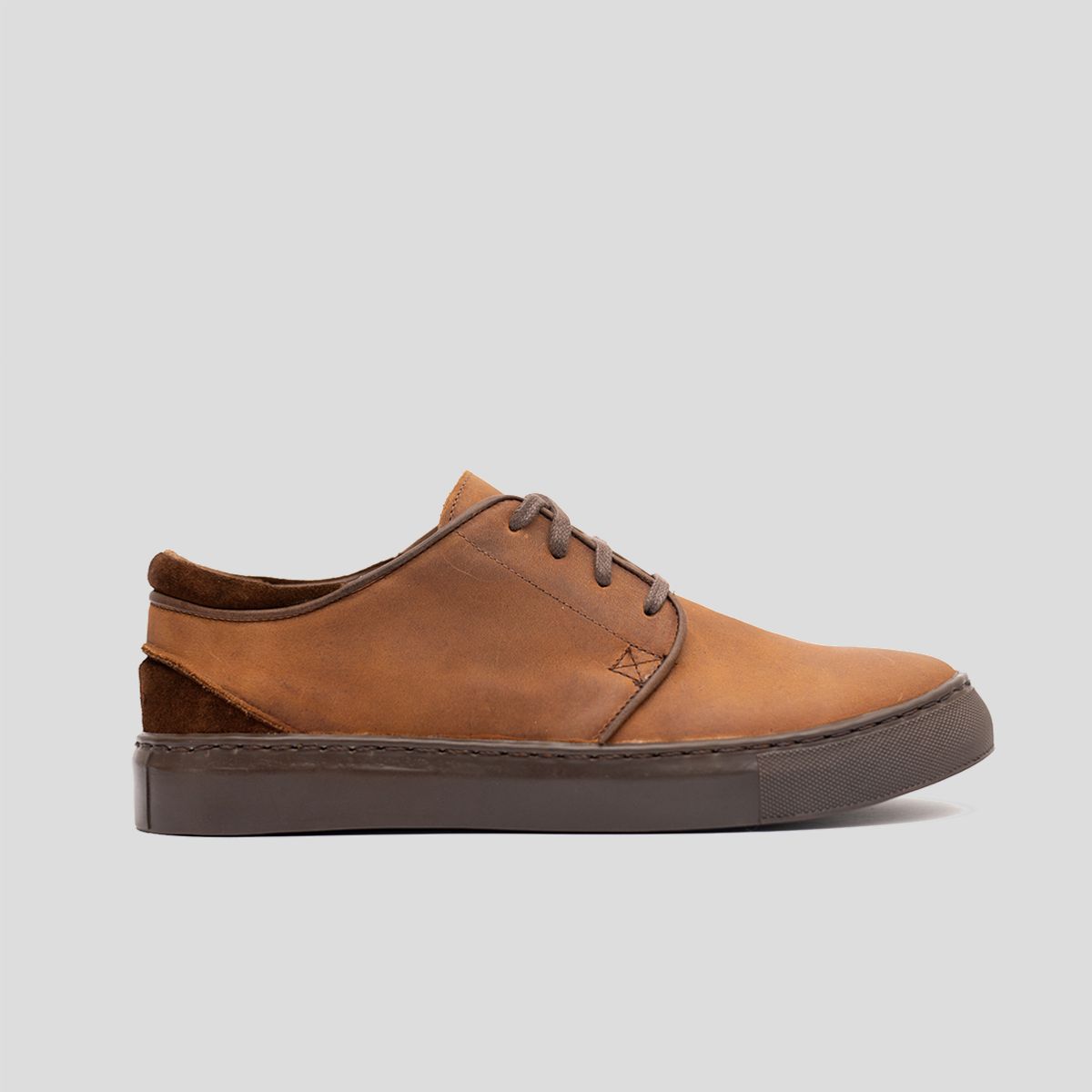 TRAUKO - Zapatilla Hombre Cuero Café Trauko Austin