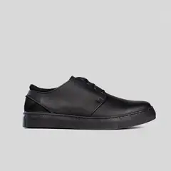 TRAUKO - Zapatilla Cuero Hombre Negro Austin