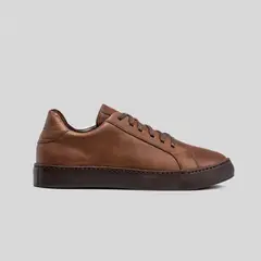 TRAUKO - Zapatilla Cuero Hombre Café Montblanc