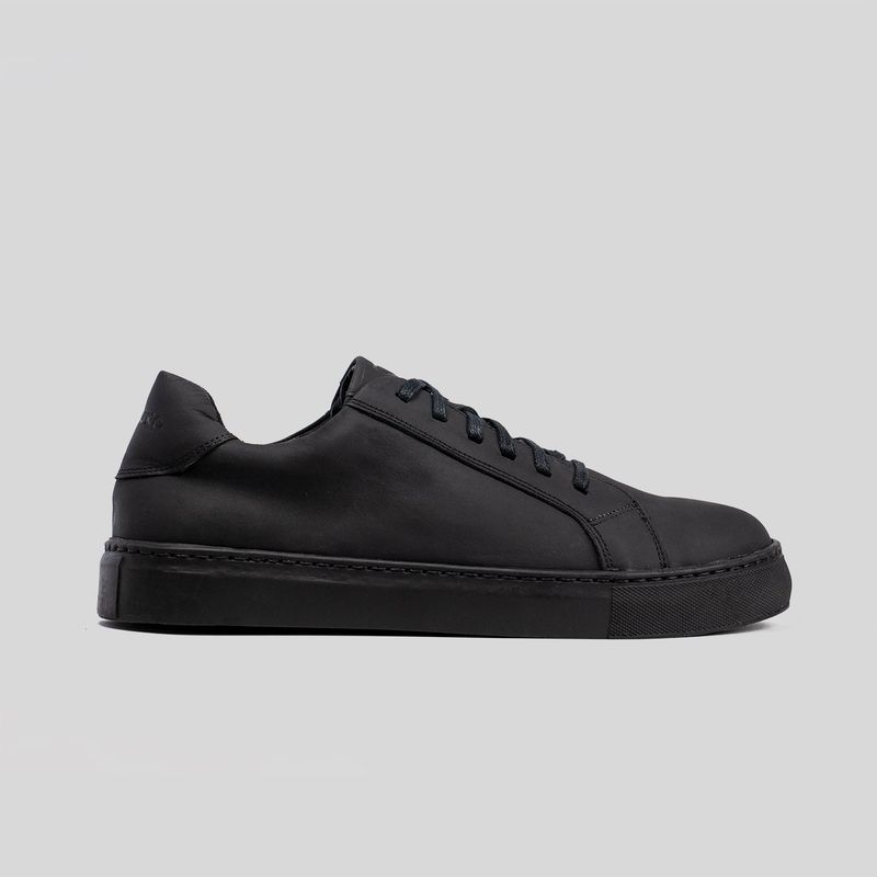 TRAUKO - Zapatilla Hombre Cuero Negro Trauko Montblanc