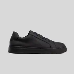 TRAUKO - Zapatilla Hombre Cuero Negro Montblanc