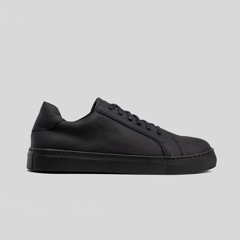 TRAUKO - Zapatilla Hombre Cuero Negro Trauko Montblanc