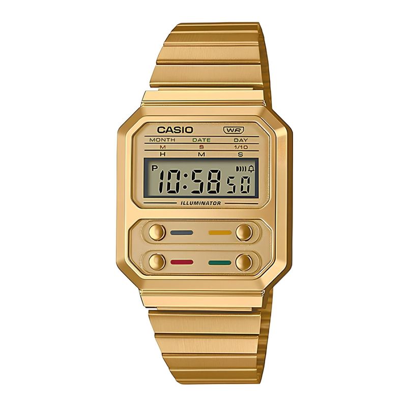 CASIO - Reloj A-100weg-9a Vintage Digital Metal